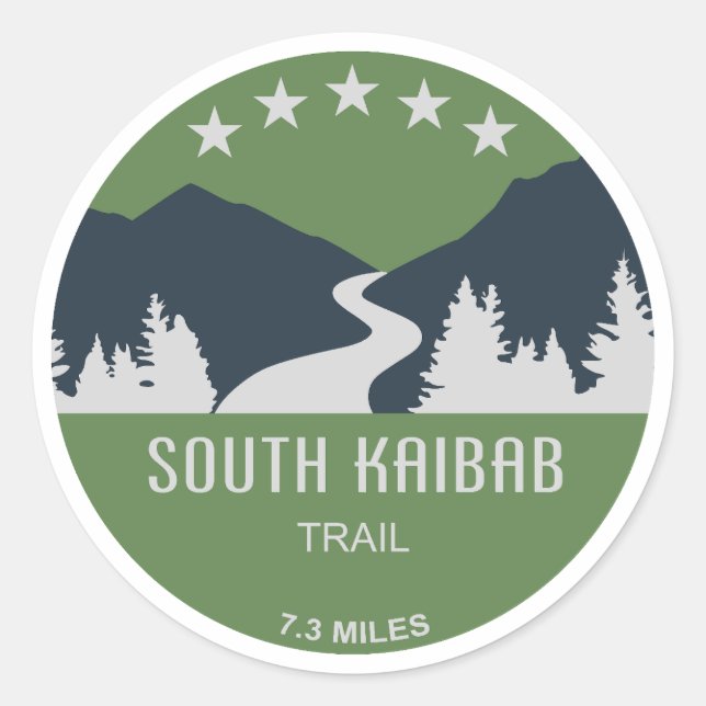 South Kaibab Trail Grand Canyon Arizona Classic Round Sticker (Front)