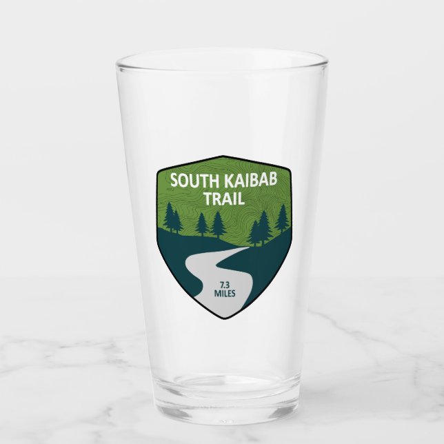 South Kaibab Trail Grand Canyon Arizona Glass (Front)
