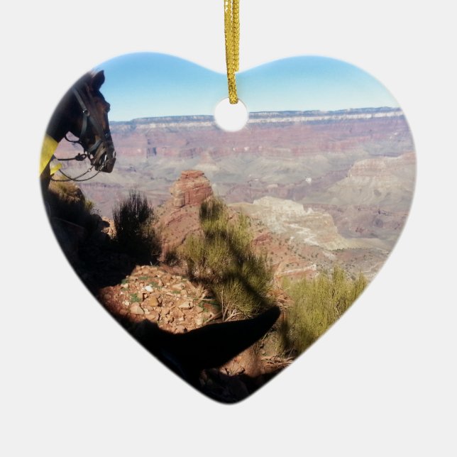 South Kiabab Grand Canyon National Park Mule Ride Ceramic Ornament (Front)