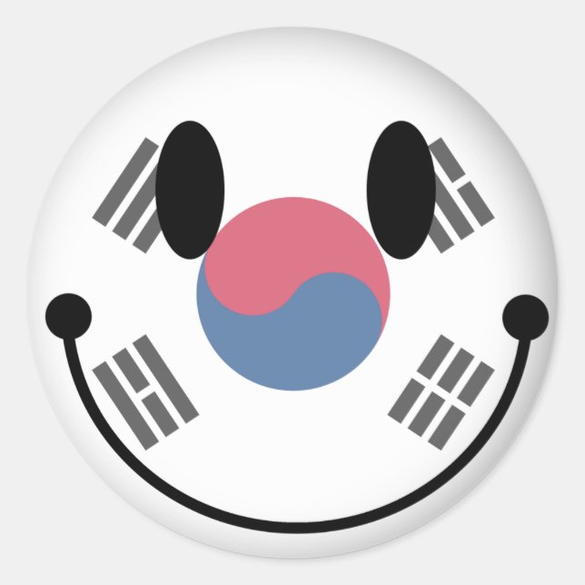 South Korea Classic Round Sticker (Front)
