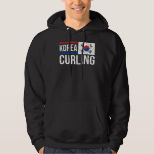 South Korea Curling Flag Stone Sport Curler Skip T Hoodie