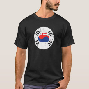 South Korea Curling Flag Stone Sport Curler Skip T T-Shirt
