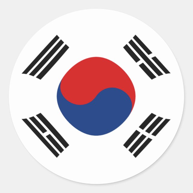 South Korea Fisheye Flag Sticker (Front)