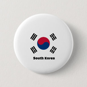 South Korea Flag 2 Inch Round Button