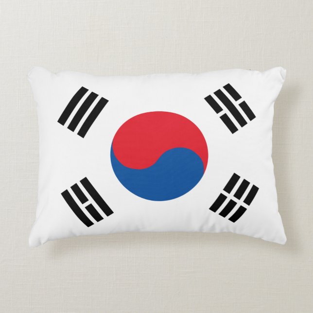 South Korea Flag Accent Pillow (Front)