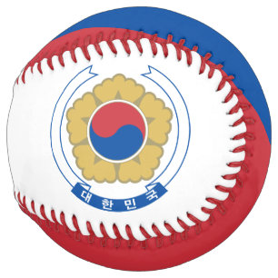South Korea Flag and Coat of Arms Patriotic Softball