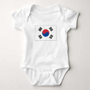 South Korea Flag Baby Bodysuit
