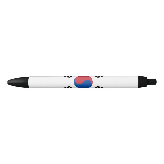 South Korea Flag Black Ink Pen (Front)