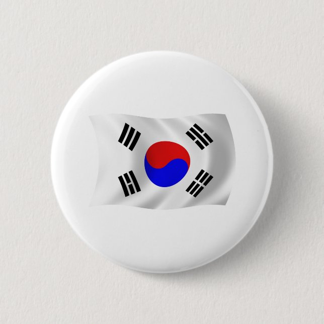 South Korea Flag Button (Front)