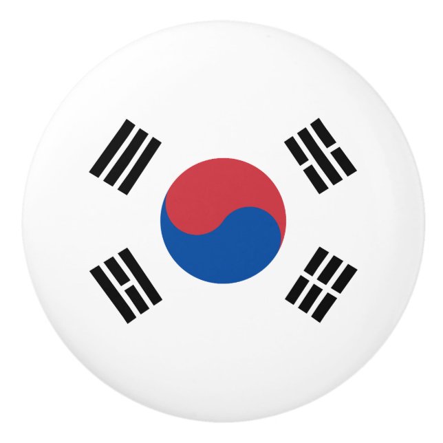 South Korea Flag Ceramic Knob (Front)