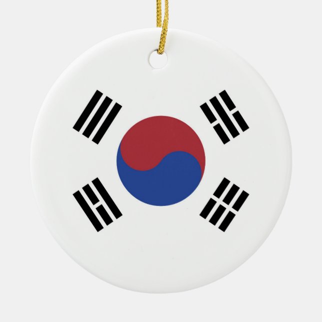 South Korea flag Ceramic Ornament (Front)