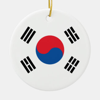 South Korea Flag Ceramic Ornament