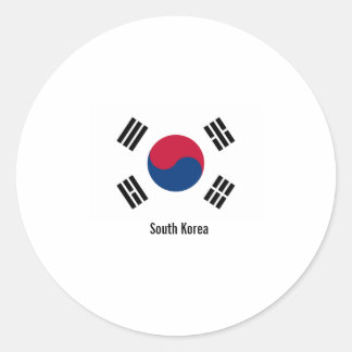 South Korea Flag Classic Round Sticker