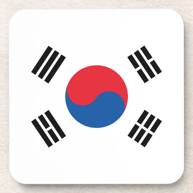 South Korea Flag Coaster (Front)