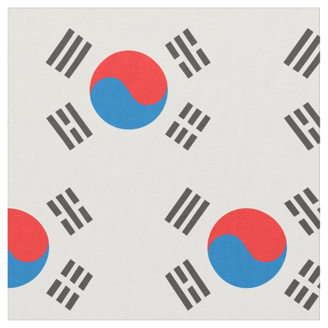 South Korea Flag Fabric (Close Up)