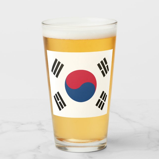 South Korea flag  Glass (Front Filled)