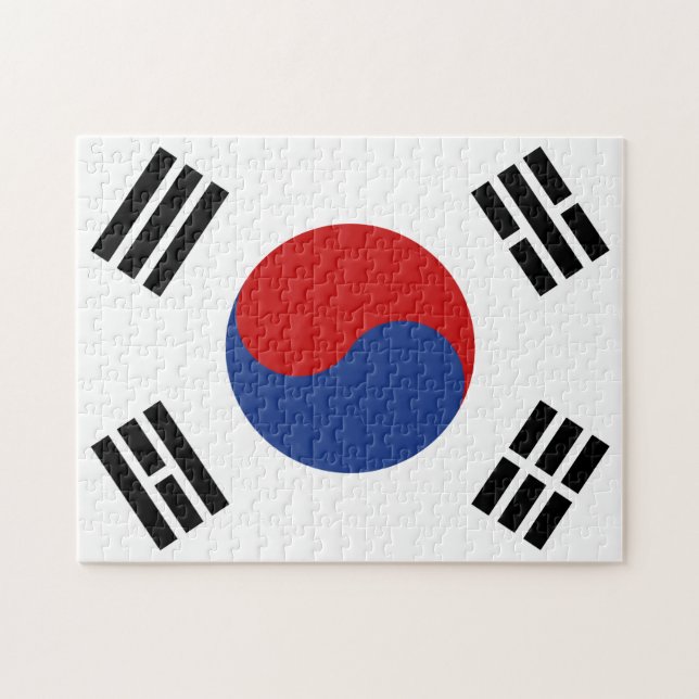 South Korea Flag Jigsaw Puzzle (Horizontal)