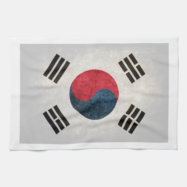 South Korea Flag; Kitchen Towel (Horizontal)