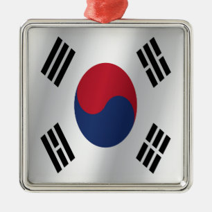 South Korea flag Metal Ornament