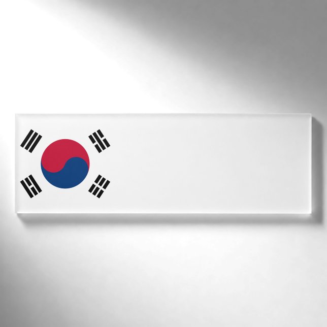South Korea Flag Name Tag (Front)