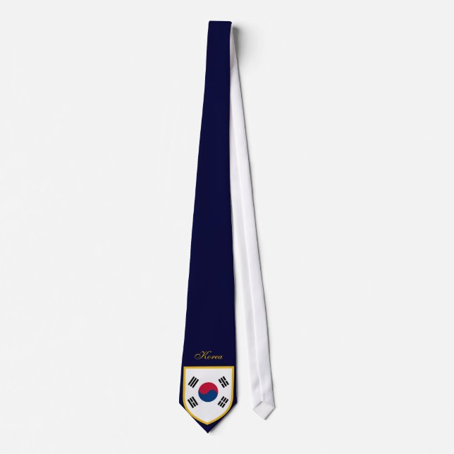  South Korea Flag Neck Tie Personalized (Front)