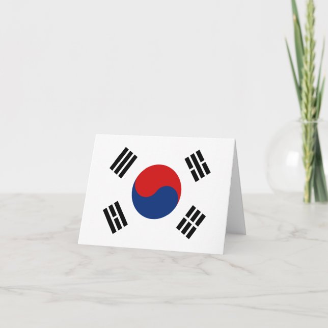 South Korea Flag Notecard (Front)