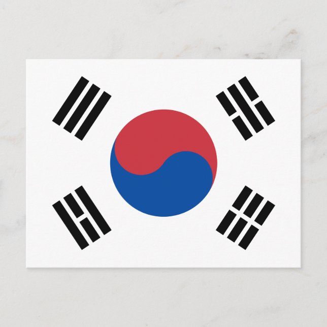South Korea Flag Postcard (Front)