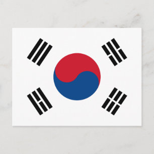 South Korea Flag Postcard