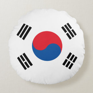 South Korea Flag Round Pillow