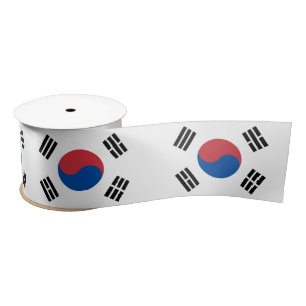 South Korea Flag Satin Ribbon