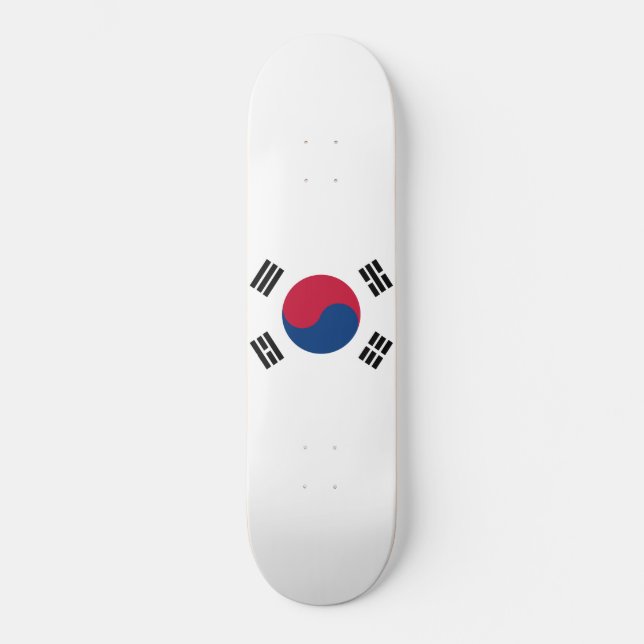 South Korea Flag Skateboard (Front)