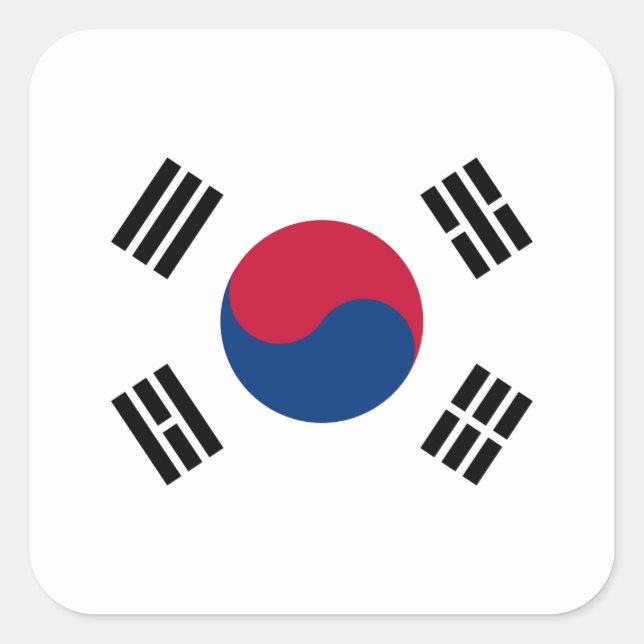 South Korea flag Square Sticker (Front)