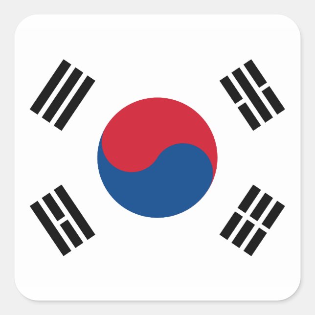 South Korea Flag Sticker (Front)
