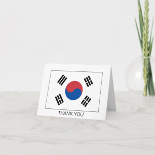 South Korea Flag Thank You Card