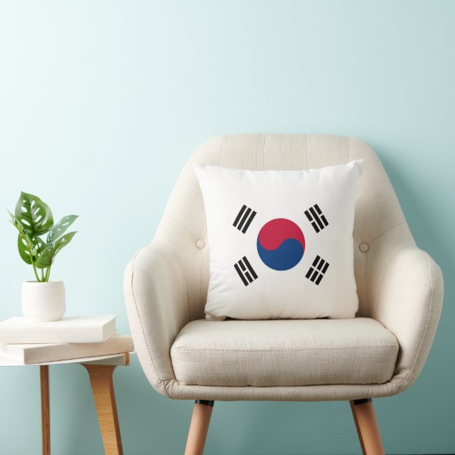 South Korea Flag Throw Pillow (Chair)