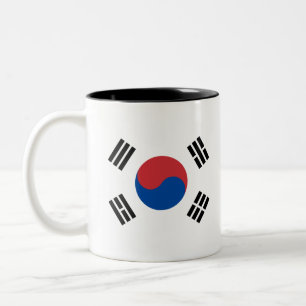 South Korea Flag Two-Tone Coffee Mug
