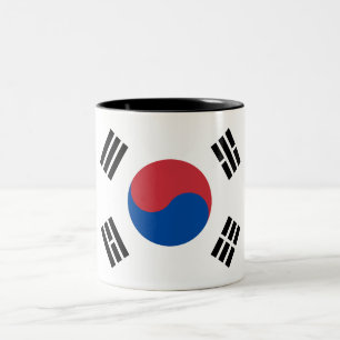 South Korea Flag Two-Tone Coffee Mug