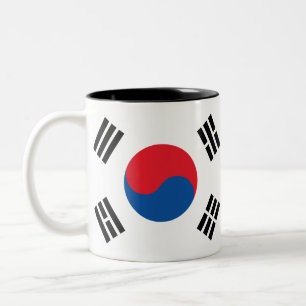 South Korea Flag Two-Tone Coffee Mug