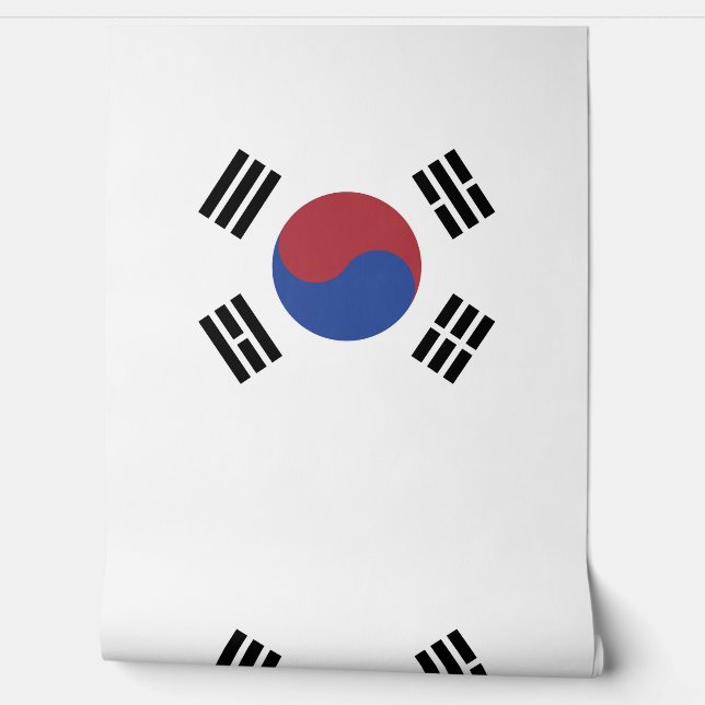 South Korea flag Wallpaper (Unrolling)