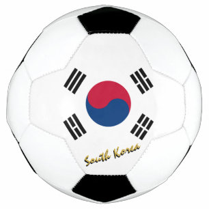South Korea Football & Korean Flag / Sport Soccer Ball