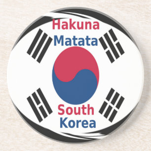 South Korea Hakuna Matata Art Print/Graphic Coaster