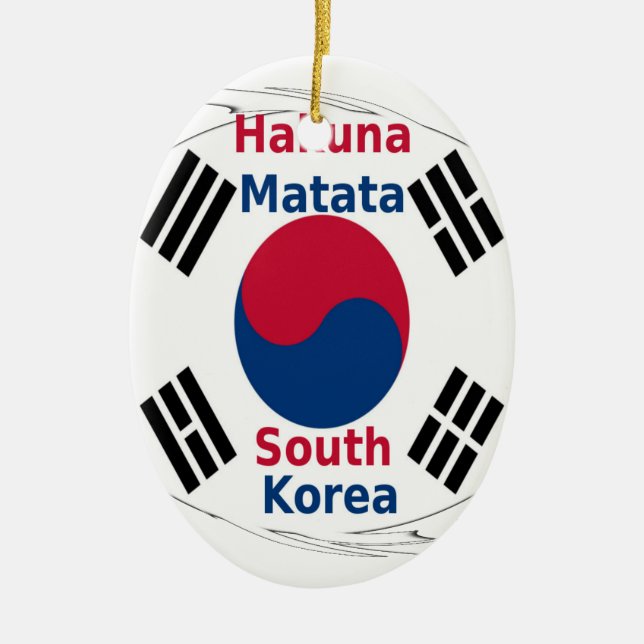 South Korea Hakuna Matata Ceramic Ornament (Front)