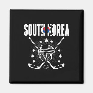 South Korea Ice Hockey Fans Jersey Korean Flag Puc Magnet