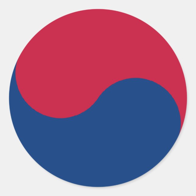South Korea/Korean Flag Classic Round Sticker (Front)