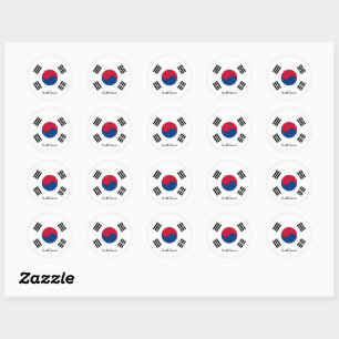 South Korea, Korean flag patriots, holiday /sports Classic Round Sticker