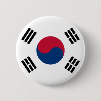 South Korea Korean Flag Seoul S.K. Koreans Pride 2 Inch Round Button