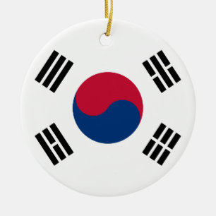 South Korea Korean Flag Seoul S.K. Koreans Pride Ceramic Ornament