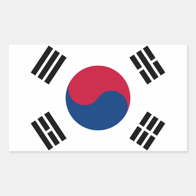 South Korea Korean Flag Seoul S.K. Koreans Pride Sticker (Front)
