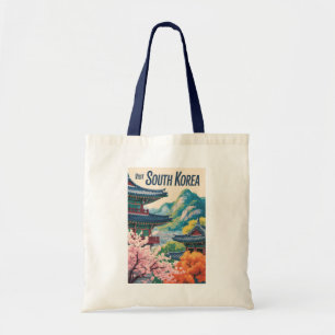 South Korea Landscape Illustration Travel Art Tote Bag