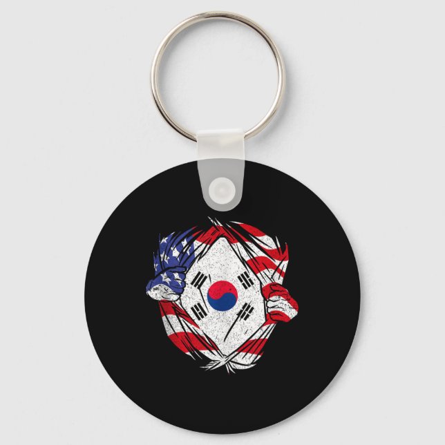 South Korea Love South Korea Pride Korean Patriot  Keychain (Front)